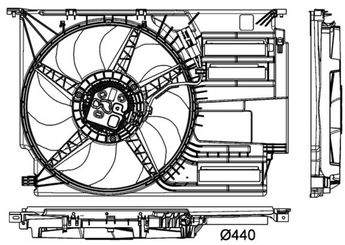 Radyatör Fan ve Motoru  MAHLE CFF 405 000P  1742761761 17427617611 7617611 7 617 611