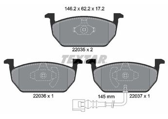 Fren Disk Balata Ön TEXTAR 2203501  5Q0698151C JZW698151AS 5Q0698151T