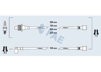 Buji Kablosu  MGA 35140  5967K7 5967C3 95659596 95.659.596 97534955 97.534.955 5967.C3 5967C4 5967.C4 5967.K7