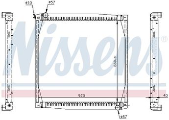Su Radyatörü  NISSENS 64069A  A2025007803 10570465 10570474 10570491 1327249 1397435 1408881 1442751 1764886 570465 570474 570491