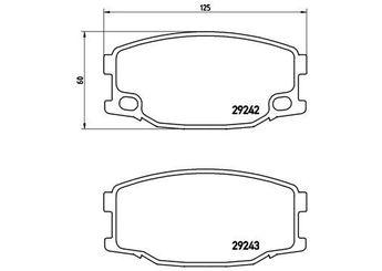 Fren Disk Balata Ön veya Arka BREMBO P 54 035  MK499871 MC894601 MC894604 MK328619 MK355371 MK499872 MK529949
