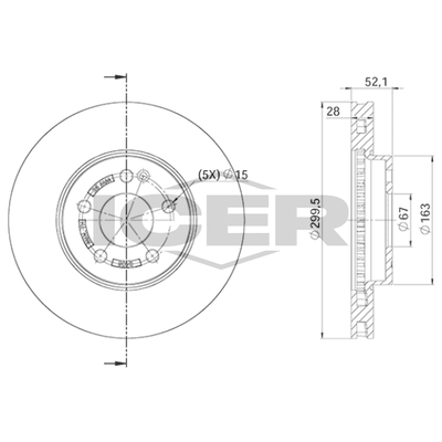 Fren Disk Ayna Ön Sağ ve Sol BRAXIS AE0875