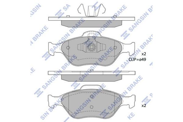 Fren Disk Balata Ön Ford Puma (CCE)(06.1997->)  SANGSIN SP1565