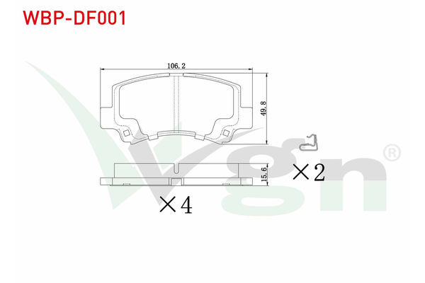 Fren Disk Balata Ön WGN WBP-DF001
