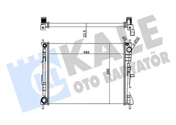 Su Radyatörü  KALE 128700  A2205000103 21410AY600 21410-AY600 8200138738 82 00 138 738