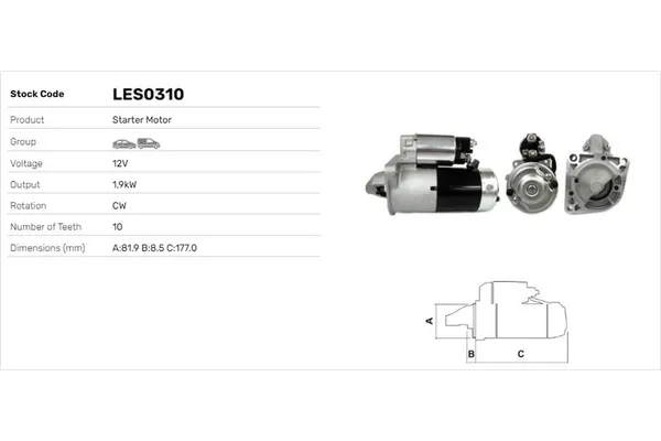 Marş Dinamosu  Opel Insignia A Country Tourer (2013->)  LUCAS ELEKTRIK LES0310