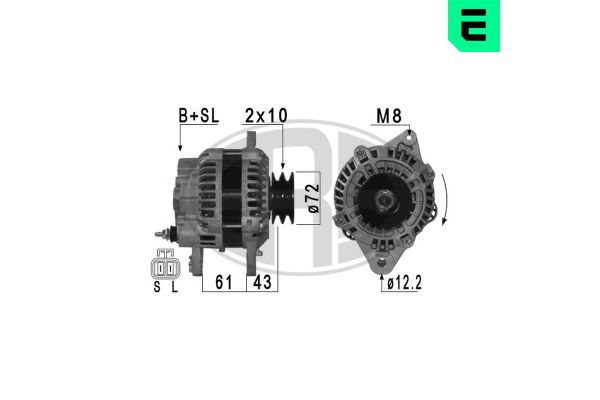 Alternatör  Mitsubishi Pajero (V60/V70)(2000->)  ERA 210950A