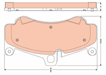Fren Disk Balata Ön veya Arka TRW GDB1779  4S0698451AJ 4S0698451N 98035193900 4S0 698 451 AJ 4S0 698 451 N 980 351 939 00 99635194800 996 351 948 00 99635194802 996 351 948 02