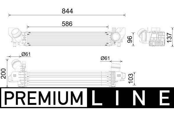 Turbo Radyatörü  BMW 2 Serisi Active Tourer (F45)(2014->)  MAHLE CI 627 000P