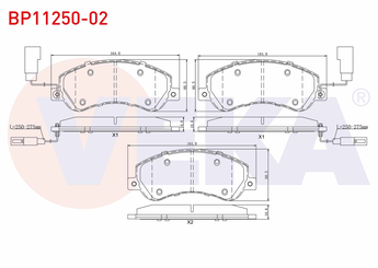 Fren Disk Balata Ön VEKA BP11250-02  6C112K021B7A T206664 1433954 1 433 954 1371403 1 371 403 1560023 1721086 1 721 086 1721087 9C112K021BA 9C11-2K021-BA ME6C1J2K021BA ME6C1J-2K021-BA 1824346 1488962 1433952 1553797 1560014 1824347 1554523 1 554 523 1534428 1 534 428 2H0698151A JZW698151AM 2H0698151