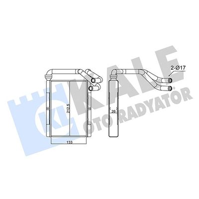 Kalorifer Radyatörü  Toyota Yaris (NCP1/NLP1/SCP1)(1999->)  KALE 355210