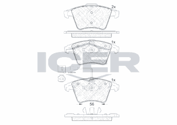 Fren Disk Balata Ön OTOZONE FDO7060-R  7L6698151F 8660000755 86 60 000 755 8660004527 86 60 004 527 7H0698151A 7H0 698 151 A 7H0698151B 7H0 698 151 B 7H0698151C 7H0 698 151 C 7L6 698 151 F
