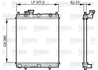 Su Radyatörü  VALEO 732718  1300333 214101F515 21410-1F515 214101F520 21410-1F520 214106F600 21410-6F600 2141097B00 21410-97B00 2141097B15 21410-97B15 2141098B00 21410-98B00 2141098B15 21410-98B15