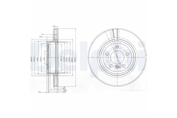 Fren Disk Ayna Ön Sağ ve Sol BMW X3 Serisi (E83)(09.2003->)  DELPHI BG3938