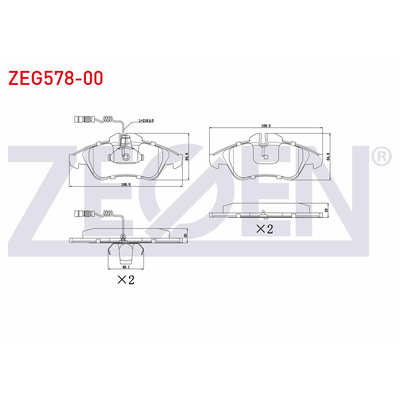 Fren Disk Balata Ön Volkswagen LT P.Van/Minibüs (01.1996->2006)  ZEGEN ZEG578-00