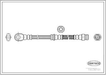 Fren Hortumu Ön Sağ veya Sol SVAC 72-0191  MR407889