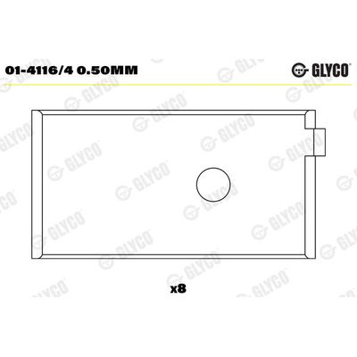 Kol Yatak (0.50)  GLYCO 01-4116/4 0.50mm
