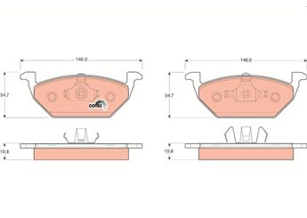 Fren Disk Balata Ön TRW GDB1357  1J0698151A 1J0698151J 6R0698151A 6C0698151B 6C0 698 151 B 176698151 176 698 151 321698151J 321 698 151 J 5C0698151A 5C0 698 151 A 1JE698151B 1JE 698 151 B 6RD698151B 6RD 698 151 B 180698151 180 698 151 5C0698151B 5C0 698 151 B