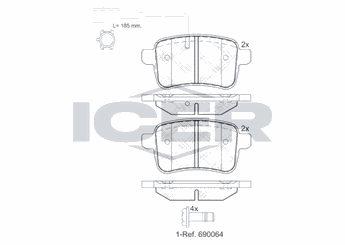 Fren Disk Balata Arka OTOZONE FDA9107-R  71770092 7 177 009 2 77365357 7 736 535 7