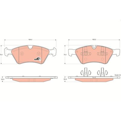 Fren Disk Balata Ön TRW GDB1642
