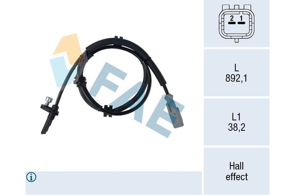 Abs Sensörü Ön Sağ veya Sol Citroen Jumpy Combi (06.2016->)  KRAFTVOLL 05090743