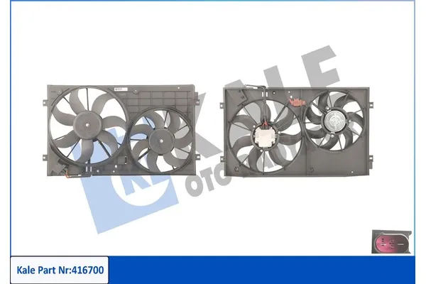 Radyatör Fan ve Motoru  Volkswagen Golf Plus V (5M1)(01.2005->2009)  MAHER 19152