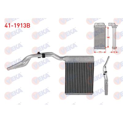 Kalorifer Radyatörü  Ford Mondeo 4/5 Kapı (CA2)(2007->)  VEKA 41-1913B
