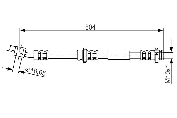 Fren Hortumu Ön Sol Nissan Almera Tino (V10M)(05.2000->)  BOSCH 1 987 476 995