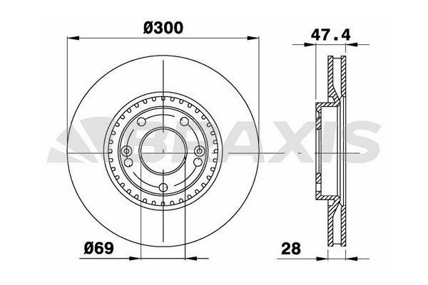 Fren Disk Ayna Ön Sağ ve Sol Hyundai Veloster (FS)(06.2011->)  BRAXIS AE0274