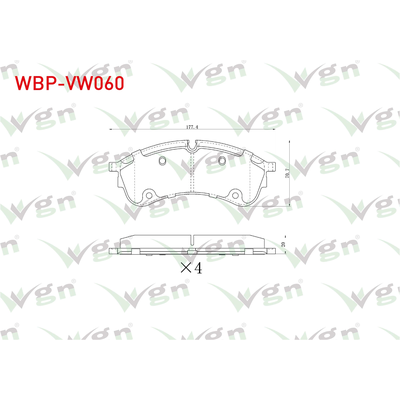 Fren Disk Balata Ön WGN WBP-VW060