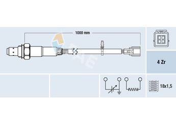 Oksijen (Lambda) Sensörü  FAE 77299  L51018861B L510-18-861B