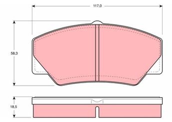Fren Disk Balata Ön TRW GDB349  6184245 6150947 6189146 6189145 86VB2K021AA 86VB-2K021-AA 89VX2K021CA 89VX-2K021-CA 6136893 5023486 1619209 86VB2K021DA 86VB-2K021-DA