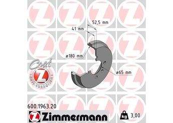 Fren Disk Ayna Ön Sağ ve Sol ZIMMERMANN 600.1963.20  6X0609617 6X0 609 617