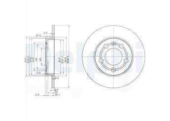 Fren Disk Ayna Arka Sağ ve Sol DELPHI BG3738  1J0615601D 1J0 615 601D