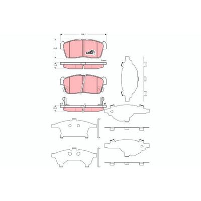 Fren Disk Balata Ön Suzuki Alto (AMF310)(2009->)  TRW GDB3359