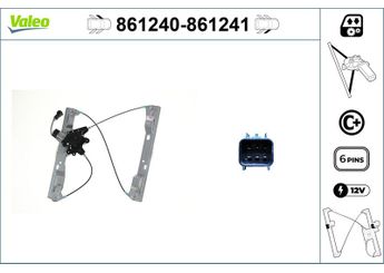 Cam Krikosu Ön Sol VALEO 861240  BM51A23201DD CV6Z5823201A BM51-A23201-DD CV6Z-582320-1A