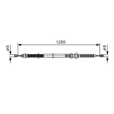 El Fren Teli Arka Sağ veya Sol Citroen Xantia Break (01.1998->)  BOSCH 1 987 482 115