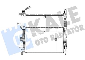 Su Radyatörü  KALE 354230  8T168K218AB 8T16 8K218 AB 1766348 1804849 1830145 CV618005VA CV618005VB CV618005VC