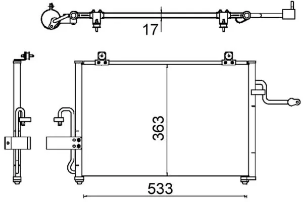 Klima Radyatörü  Chevrolet Rezzo (2005->)  MAHLE AC 645 000S