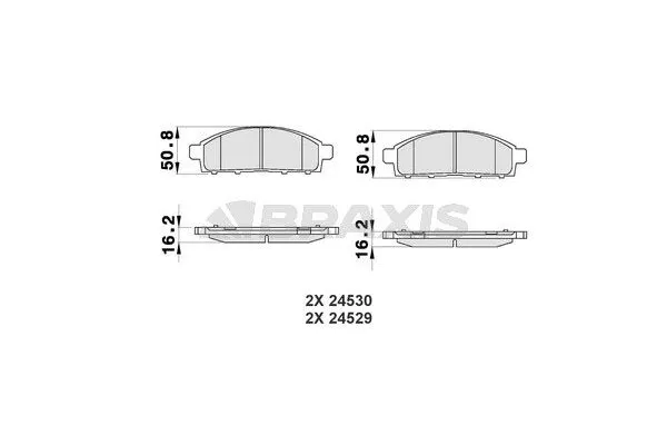 Fren Disk Balata Ön Fiat Fullback (10.2015->)  BRAXIS AB0187