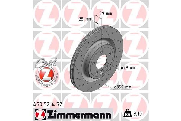 Fren Disk Ayna Arka Sağ ve Sol Land Rover Range Rover Sport (2013->)  ZIMMERMANN 450.5214.52