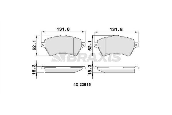 Fren Disk Balata Ön Land Rover Freelander 1 (LN)(09.2002->)  BRAXIS AA0097