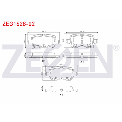 Fren Disk Balata Arka Opel Astra K Sports Tourer (10.2015->)  ZEGEN ZEG1628-02