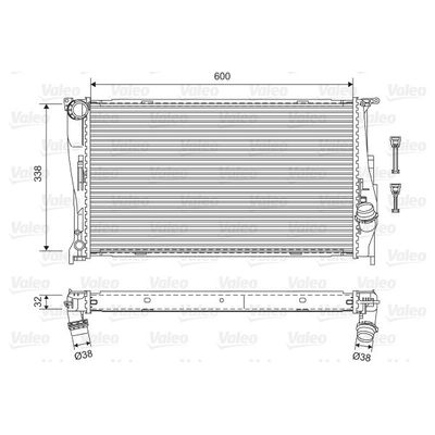 Su Radyatörü  BMW 3 Serisi Touring (E91)(2005->)  VALEO 701601