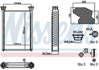 Kalorifer Radyatörü  PSA ORJINAL 39068821  39068821 39068822 39099027
