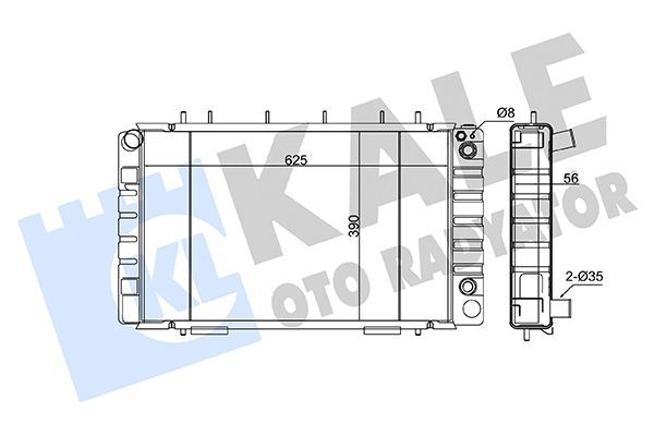 Su Radyatörü  Volkswagen Golf III Variant (1H5)(08.1993->1999)  KALE 115900