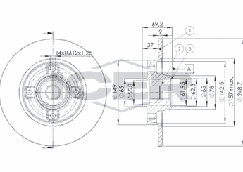 Fren Disk Ayna Arka Sağ ve Sol GOODYEAR 103139  424932 1619237980 16 192 379 80 424619 4246.19 424919 4249.19 4249.32 E169195 E169506 3648487 3 648 487