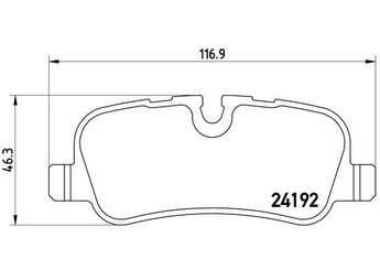 Fren Disk Balata Arka BREMBO P 44 019  LR015519 LR012993 LR032060 LR032377 LR055455 LR139969