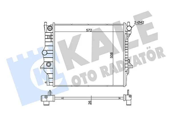 Su Radyatörü  Jaguar XJ (X350/X358)(2003->)  KALE 345945
