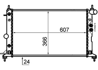 Su Radyatörü  MAHLE CR 562 000S  1300159 13 00 159 1300160 13 00 160 1300180 13 00 180 1300182 13 00 182 1300185 13 00 185 1300176 52479098 52 47 9098 52464573 52479088 52479101 52464524 52479099
